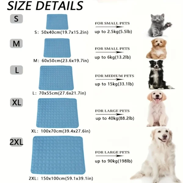 COOLING MAT | Dog Cooling Mat Summer Pet Cold Bed