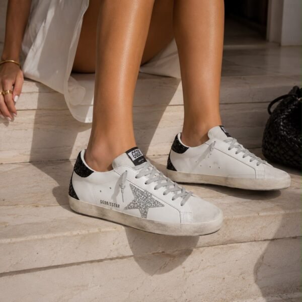 GOLDEN GOOSE SUPERSTAR |  GLITTER SILVER
